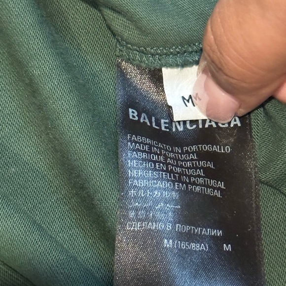 Balenciaga Dark Green Paris Tee - Picture 3 of 4